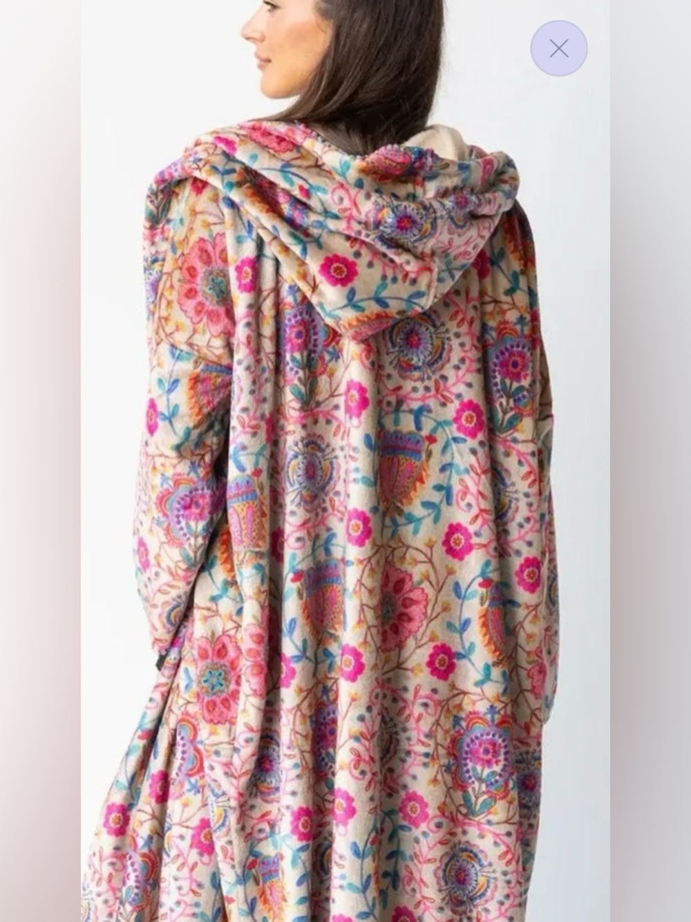 Natural Life Long Cozy Blanket Kimono 
 size L/XL Bohemian Whimsical Festival - Picture 4 of 12